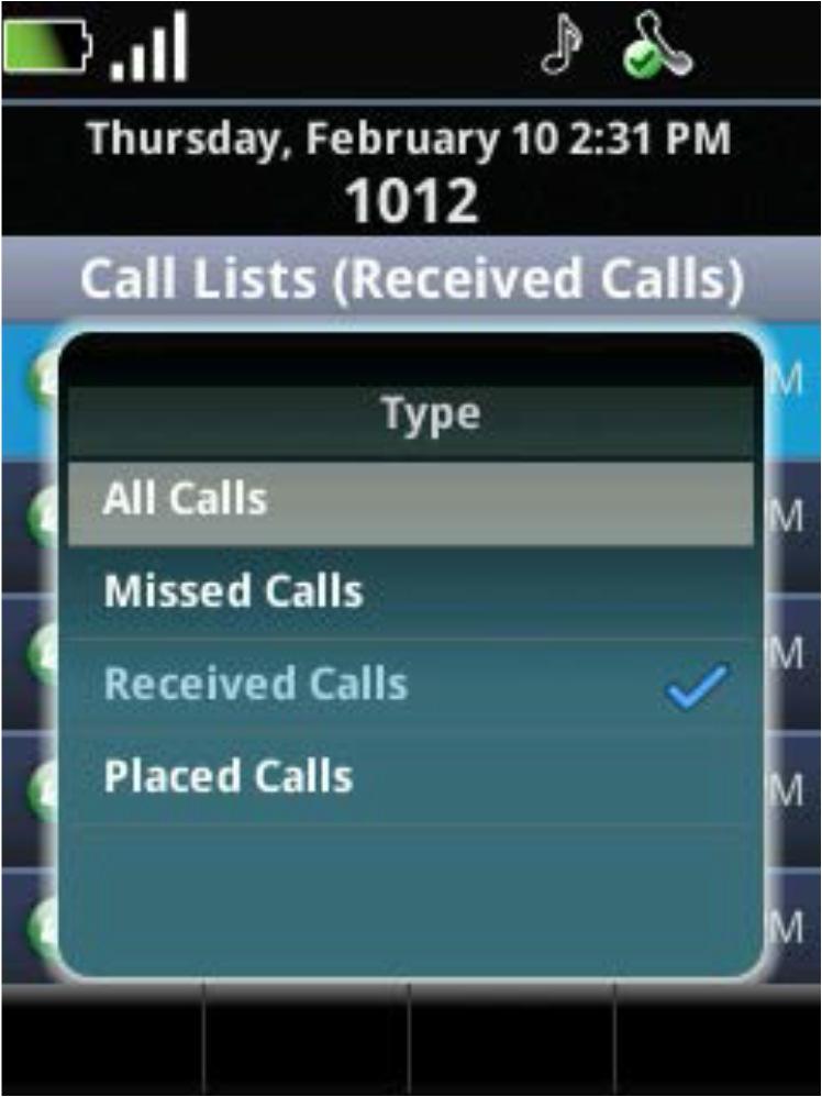 1. Go to the Contacts/Call Lists icon on the Home screen, press OK, and choose Call Lists. 2. Select an entry in a call list, and press the Save soft key.