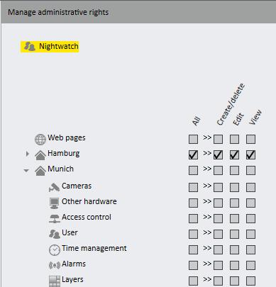 Managing administrative rights A user with administrative rights can edit the system in configuration mode.