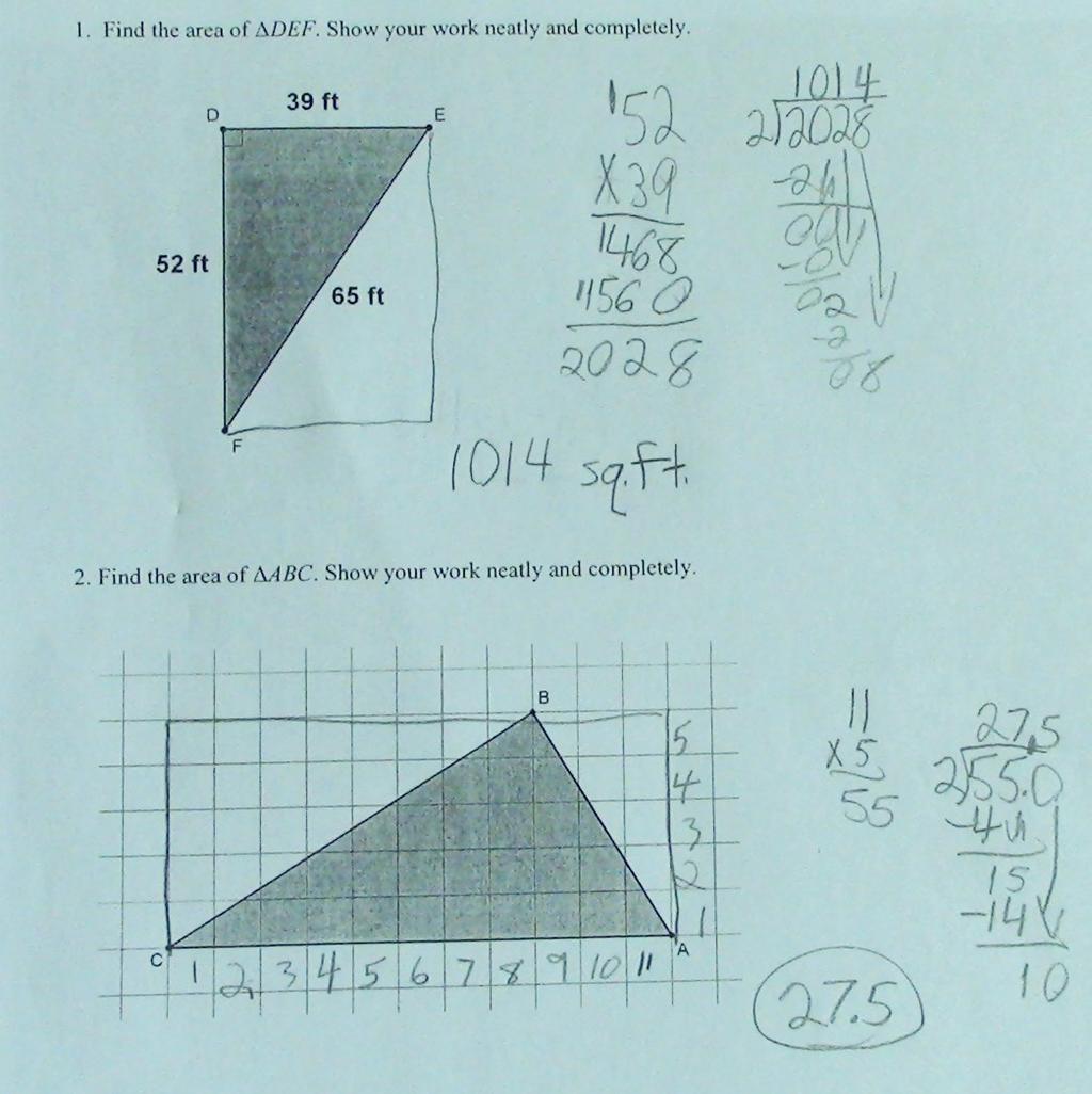Review multi-digit multiplication and division and order of operations as needed. Provide specific feedback concerning the error(s) made and ask the student to revise his or her work.