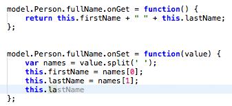 Along with possible options proposed based on the file type (see below), variables, properties, and functions you defined in your current JavaScript file are also proposed to