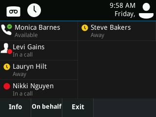 Shared Lines Select Answer. Select Dismiss or Ignore. Select Boss VM. Viewing Call Status on the Boss's Line A boss and delegate can both view the status of any call on the other's phone.