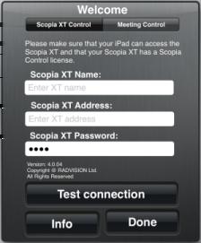 Figure 2: Locating the IP address of the XT Series endpoint Procedure 1. Launch Scopia Control. The app automatically attempts to connect using information already defined in its settings.