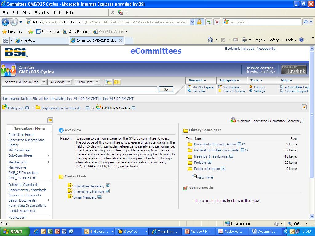 Committee websites Copyright