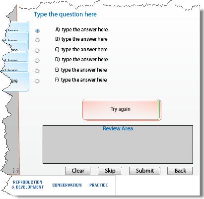 Set the Quiz Properties 1. Double click in any unused white area of the slide to display the Quiz Properties on the right. 2.