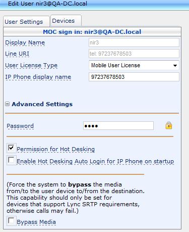 Search for the user you want to enable for Hot Desking (nir3 in the example shown in Figure 2-5 below). Figure 2-5: SPS Web Admin Manage Users - Enabling a User for Hot Desking 3.