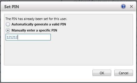 Hot Desking with SPS for Lync Figure 2-10: Set PIN- Manually enter a specific PIN 3.