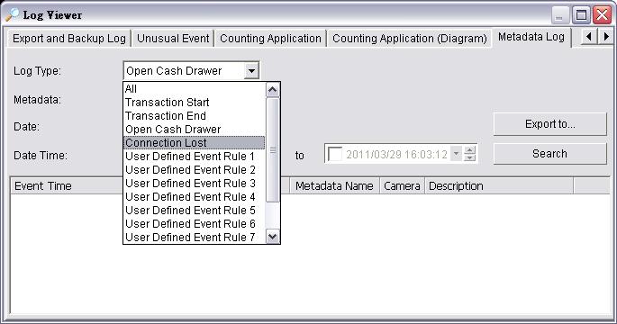 2.9.5 Counting Application (Diagram) Display the Counting Application data in diagram format.