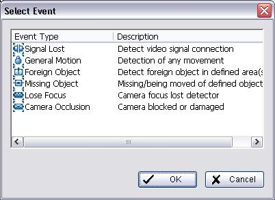 1 Camera Event - Assign a Camera Event Step 1: Select a camera and click Insert Event icon.