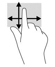 4 Navigating using touch gestures Your tablet allows navigation using touch gestures on the touch screen. Review the Windows 8 Basics guide included with your tablet.