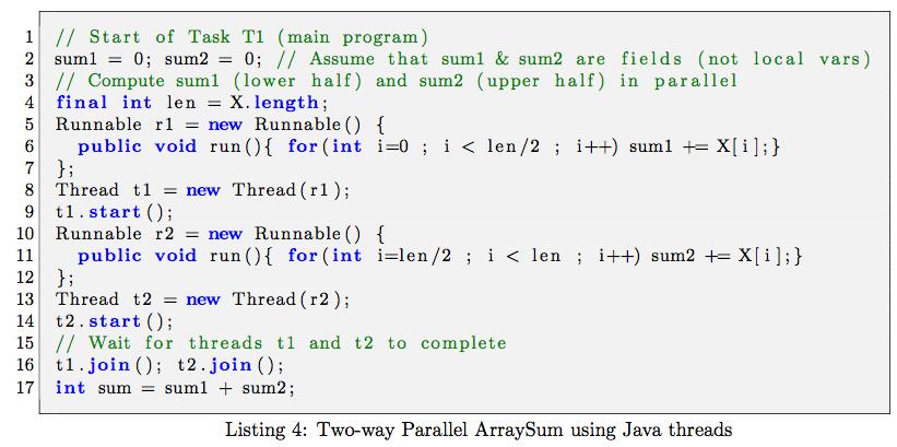 Example of creating Java threads