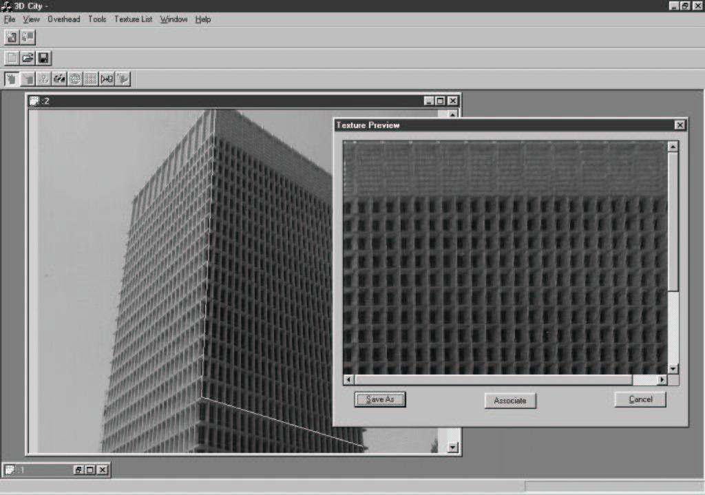 3.2.2. Building Textures The sides of extracted buildings can be issued a single color value, but realism is enhanced if actual building textures are applied.