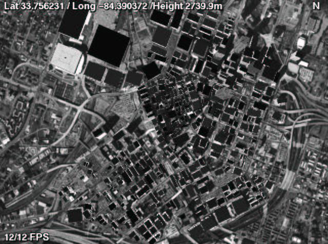 Figure 7: Overhead View of Atlanta, VGIS Figure 8: Oblique View of Atlanta, VGIS 5.