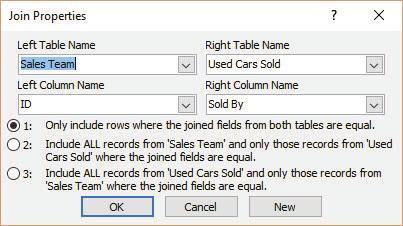 232 Lesson 12 Figure 12-26 New query Join line 6. Double-click the join line between the tables, indicating which fields are joined. The Join Properties dialog box opens, as shown in Figure 12-27.
