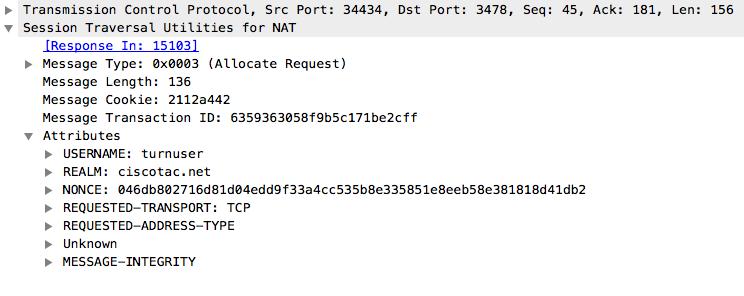 TURN TCP Allocations Allocate request BRKCOL-2986 2018