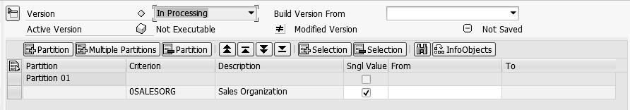 By default, Single Value is selected 3, and a blank value is assigned to this partition 4.