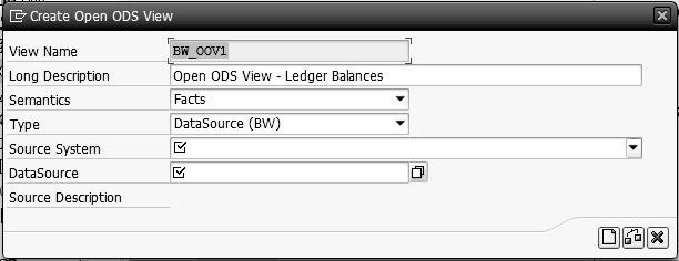 SAP HANA database to use the open ODS view.