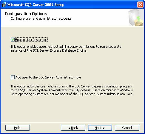 Section 3 Setup Microsoft SQL Server 2005 Express Edition with