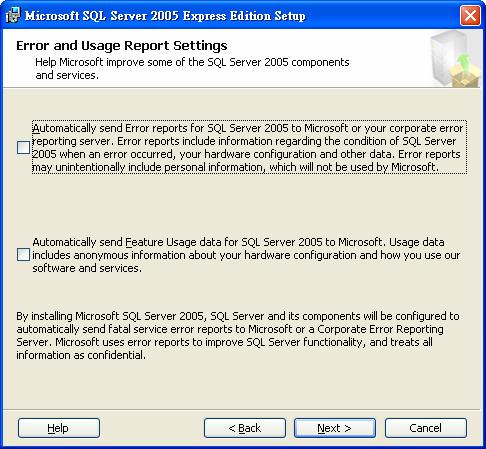 Section 2 Setup Microsoft SQL Server 2005 Express Edition P.9 10.
