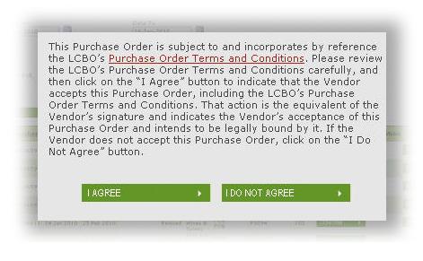 section 5 purchase order ACTions HOW TO CONFIRM A purchase order Step 3: By selecting I AGREE, the PO Status changes to Confirmed.