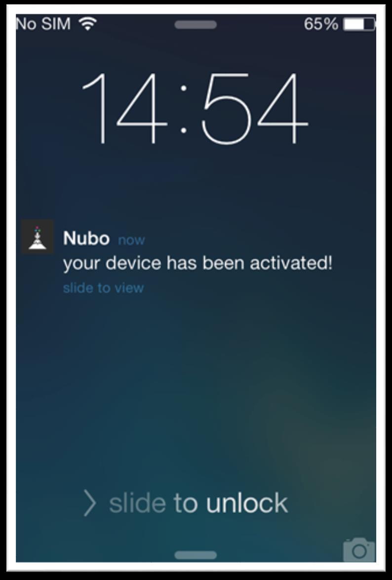 6. Go to your inbox and open the email from Nubo Support about how to create a player. Tap the activation link provided.