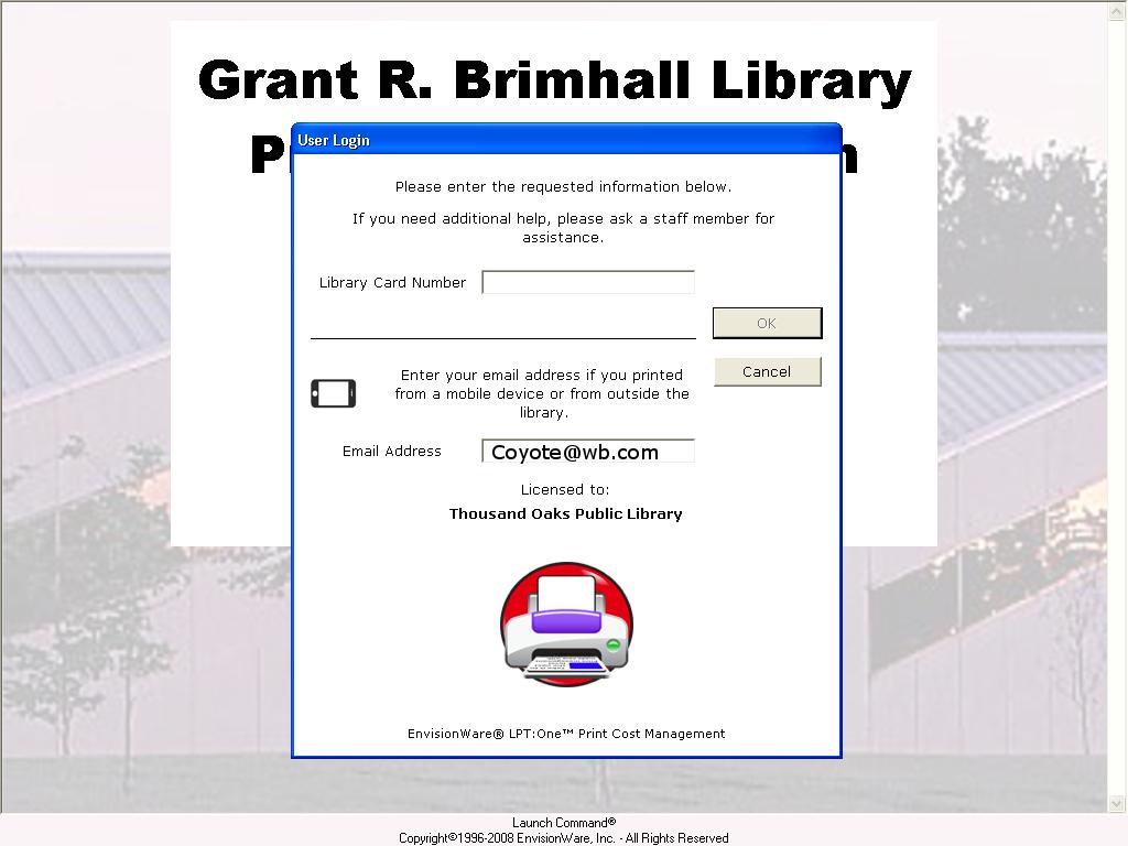 E-mail Addresses Method Each printer at the Library that is enabled for mobile printing has its own e-mail address. You can send an e-mail to the printer with an attachment to print.