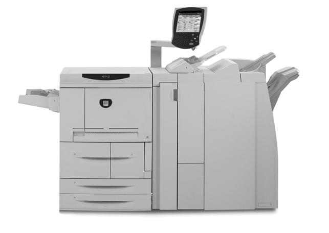 Introduction 1 Introducing your new Xerox 4112/4127 EPS Your Xerox 4112/4127 is a black and white printer. The 4112 prints at 110 pages per minute. The 4127 prints at 125 pages per minute.
