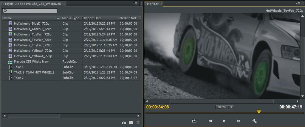 The rough cut will display all markers and metadata on the clip, without niceties like transitions or special effects.