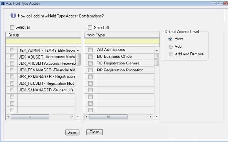 Student Tab (Student Information Window) The Holds 1-6 columns previously displayed Holds based on whether the