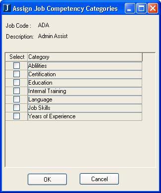 Organization Jobs The Organization Jobs window previously consisted of two tabs that allowed you to add jobs and define applicant requirements.