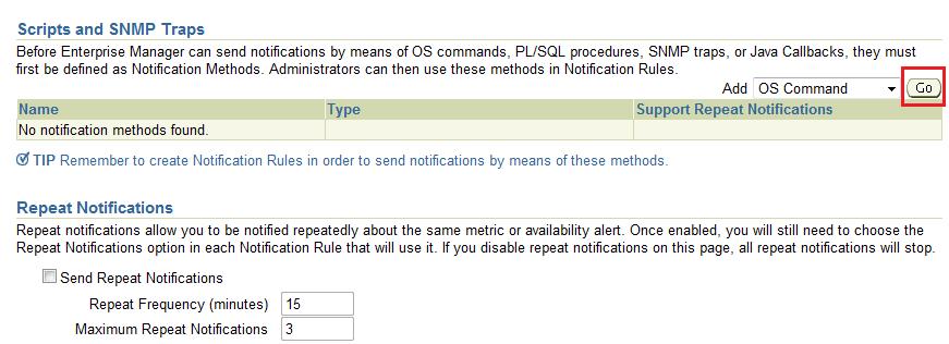 Using a Notification Rule to notify the triggering of the example