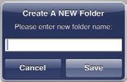 You can also tap Add Folder to create a new folder.