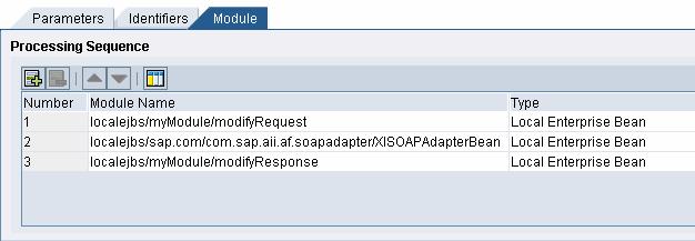 the module for processing the request before the standard module; put the module for processing the response after the standard module.