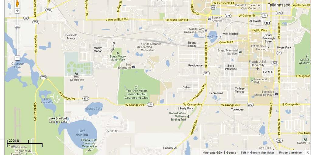 Tallahassee, FL Map Residence Inn Tallahassee - University at the Capitol TLH Community College Advanced