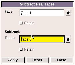 Now create the cylinder in the center of the rectangle by selecting the same Create Face icon wtih MB3 and activating the Create Real Circle Face.