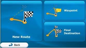 4 You have the following options on this screen (for detailed instructions on how to use them, see the next chapter): to edit the route: to add or remove destinations or change their sequence You can