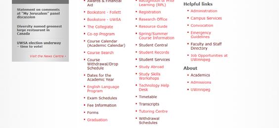 ca should always be sent from your UWinnipeg Webmail account and include your name and student number.