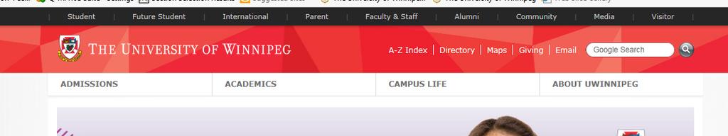 STEP 1 Access WebAdvisor 1.1 Using your web browser, go to www.uwinnipeg.ca 1.2 Click on Student at the top left-hand side. 1.3 Under the Online Tools heading, click the WebAdvisor link. Helpful info!