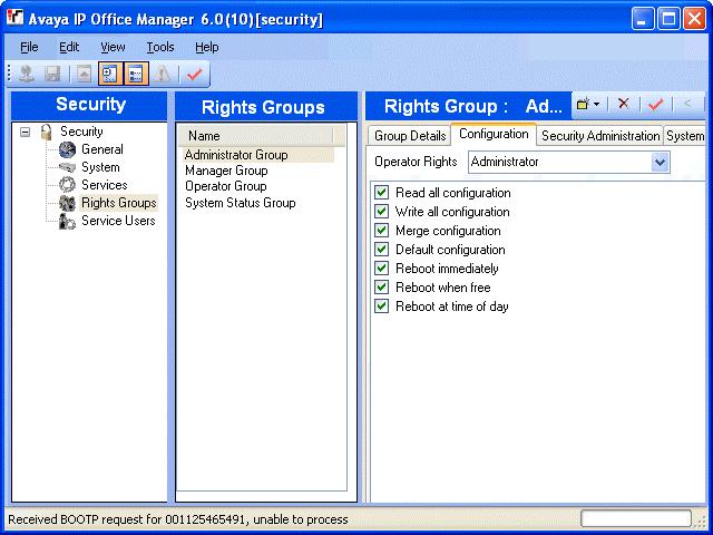 Security Mode Overview of Security Settings Security settings are used to control who can access the configuration settings of an IP Office system and what they are able to do with that access.
