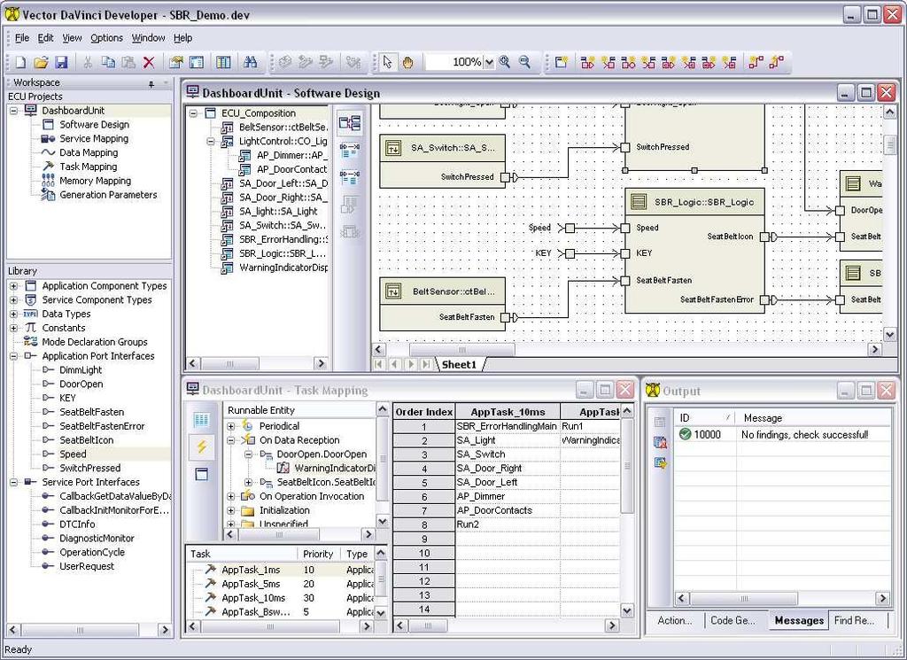 Designing AUTOSAR SWCs DaVinci Developer: SWC Design Define application architecture of