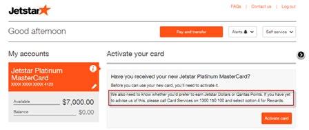 Once you have logged in, you can activate your card in five simple steps: 1 1.
