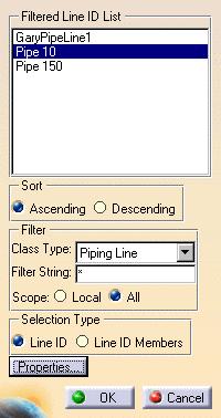 Modifying the properties of a line ID This task shows you how to modify the properties of a line ID. 1. With your document open, click the Select/Query Line ID button.