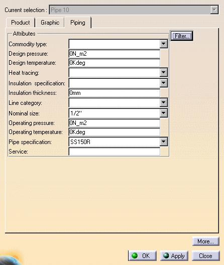 The Properties dialog box will display tabs, most of which are used in all CATIA products. The Graphic tab allows you to change the appearance of the object.