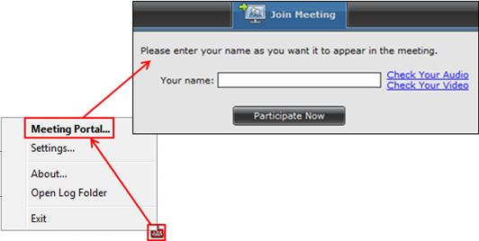 Accessing the Scopia XT Desktop Web Portal About this task The Scopia XT Desktop web portal is the entry point to start or join a meeting.