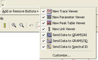 Button GRAMS Envision Help Accesses the Envision help file. Adding/Removing Toolbar Buttons You can customize the Envision toolbars by adding or removing toolbar buttons as required.
