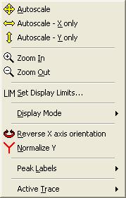 Display Menu The Display menu for the Trace Browser displays the following options: Figure 2-22.