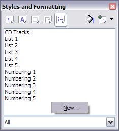 Working with list styles b) In the Next Style drop-down menu, choose NumberedParagraph (this will make the following paragraph also be in this style, until you choose a different style).