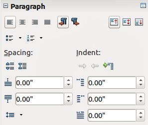 If you require more paragraph formatting, click on the More Options icon at the top right of the Paragraph title bar to open the Paragraph dialog.