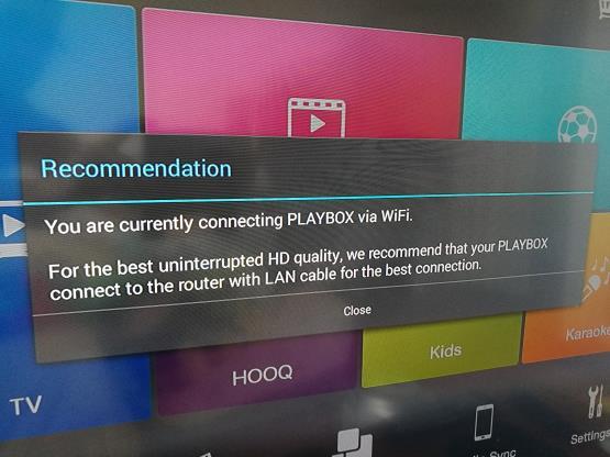 EXAMPLE - SOLUTION While there is a warning not to use Wi-Fi for IPTV video streaming, in the example the main issue was the RF distance between the Android IPTV box and the Access Point (AP).