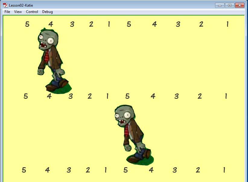 Lesson 2A Plants Versus Zombies01 Page 2A-22 Test Animation. Click on File>Save.
