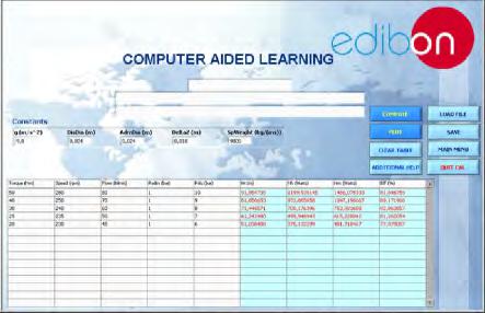 This Computer Aided Learning Software (CAL) is a Windows based software, simple and very easy to use, specifically developed by EDIBON. It is very useful for Higher Education level.